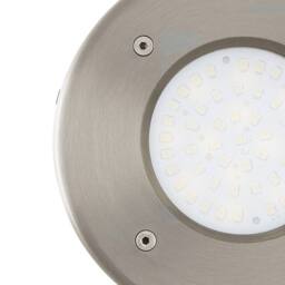Eglo Lamedo Stainless Steel Integrated LED Outdoor Recessed Ground Light, (D) 10cm in Silver - thumbnail 4