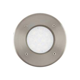 Eglo Lamedo Stainless Steel Integrated LED Outdoor Recessed Ground Light, (D) 10cm in Silver - thumbnail 2