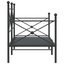 Berkfield Home Day Bed without Mattress Black 90x200 cm Steel - thumbnail 6