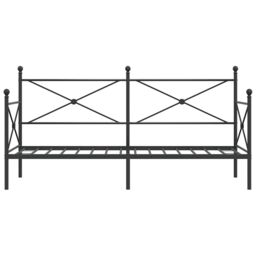 Berkfield Home Day Bed without Mattress Black 90x200 cm Steel - thumbnail 5