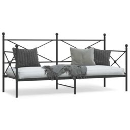 Berkfield Home Day Bed without Mattress Black 90x200 cm Steel