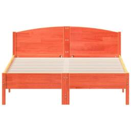 Berkfield Home Bed Frame without Mattress Wax Brown 160x200 cm Solid Wood Pine - thumbnail 4