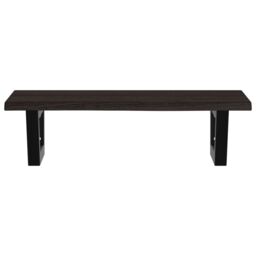 Berkfield Home Basin Shelf Wall Mounted Steel & Solid Wood Oak in Brown - thumbnail 4