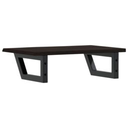 Berkfield Home Basin Shelf Wall Mounted Steel & Solid Wood Oak in Brown - thumbnail 6