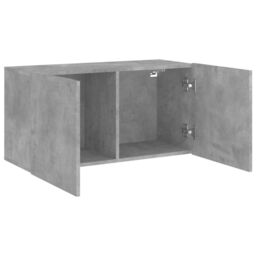 Berkfield Home TV Cabinet Wall-mounted Concrete Grey 80x30x41 cm - Size: 80 x 30 x 41 cm - thumbnail 5