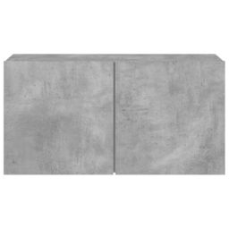 Berkfield Home TV Cabinet Wall-mounted Concrete Grey 80x30x41 cm - Size: 80 x 30 x 41 cm - thumbnail 6