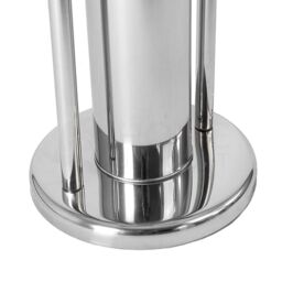 Home Discount Bath Vida Toilet Brush & Paper Holder With Round Base Combination 2 in 1 in Metallic Silver - thumbnail 5