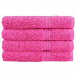 Berkfield Home Premium Towels SOLUND 4 pcs Pink 100x200 cm 600 gsm - thumbnail 1