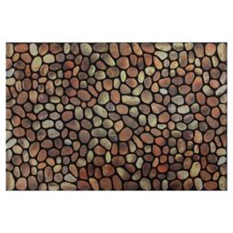 Nicoman Stone Pebble Design Indoor & Outdoor Mat in Brown - Size: 40 cm x 60 cm - thumbnail 2