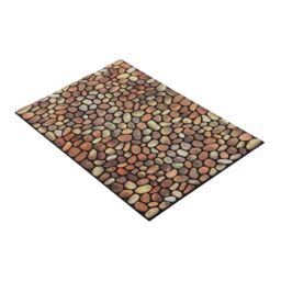 Nicoman Stone Pebble Design Indoor & Outdoor Mat in Brown - Size: 40 cm x 60 cm - thumbnail 6