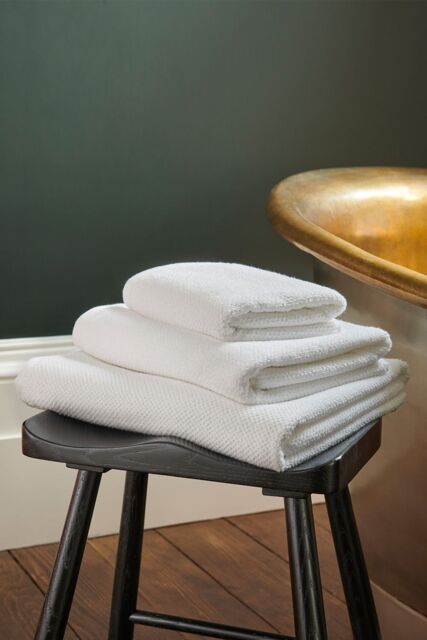 CHRISTY 'Brixton' Luxury Textured 100% Cotton Towels in White - image 1