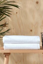 CHRISTY 'Brixton' Luxury Textured 100% Cotton Towels in White - thumbnail 4
