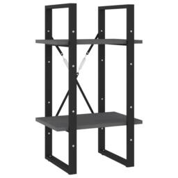 Berkfield Home Decorative 2-Tier Book Cabinet Grey 40x30x70 cm Solid Pine Wood - Size: 40 x 30 x 70 cm - thumbnail 3