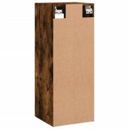 Berkfield Home Wall Mounted Cabinet Smoked Oak 34.5x34x90 cm in Brown - thumbnail 9