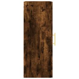 Berkfield Home Wall Mounted Cabinet Smoked Oak 34.5x34x90 cm in Brown - thumbnail 8