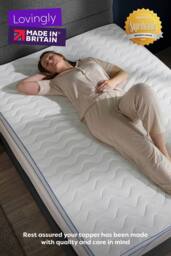 Slumberdown 5cm Gel Memory Foam Mattress Topper in White - Size: Super King - thumbnail 7