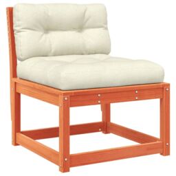Berkfield Home Garden Sofa with Cushions Wax Brown Solid Wood Pine - thumbnail 2