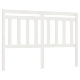 Berkfield Home Bed Headboard White 140x4x100 cm Solid Wood Pine - Size: 140 x 4 x 100 cm - thumbnail 2