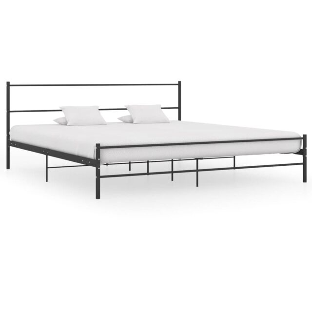 Berkfield Home Bed Frame Black Metal 180x200 cm Super King - image 1