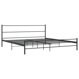 Berkfield Home Bed Frame Black Metal 180x200 cm Super King - thumbnail 2