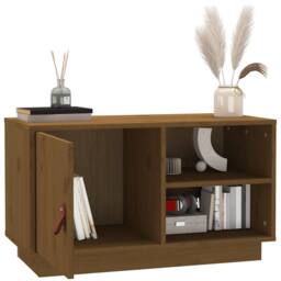 Berkfield Home TV Cabinet Honey Brown 70x34x40 cm Solid Wood Pine - Size: 70 x 34 x 40 cm - thumbnail 5