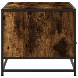 Berkfield Home Coffee Table Smoked Oak 100x50x45 cm Engineered Wood & Metal in Brown - Size: 100 x 50 x 45 cm - thumbnail 6