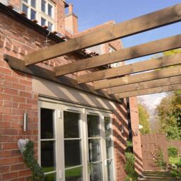 Rutland County Garden Furniture Ltd Wall Mounted Garden Pergola, Wood, L180 x W300 x H270 cm - Light Green in Brown - thumbnail 5