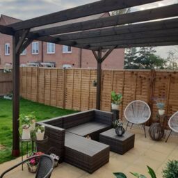 Rutland County Garden Furniture Ltd Wall Mounted Garden Pergola, Wood, L180 x W300 x H270 cm - Light Green in Brown - thumbnail 8