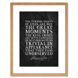 "Artery8 Wall Art Print Slate Quote George Washington Great Moments Artwork Framed 9X7 Inch in Beige - Size: W7"" x H9""" - thumbnail 1
