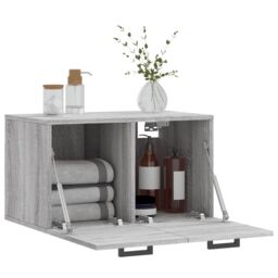 Berkfield Home Wall Cabinet Grey Sonoma 60x36.5x35 cm Engineered Wood - thumbnail 4