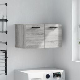 Berkfield Home Wall Cabinet Grey Sonoma 60x36.5x35 cm Engineered Wood - thumbnail 1