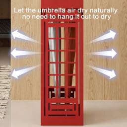 KORVIXA Metal Umbrella Holder Free Standing in Red - Size: 900mm - thumbnail 3