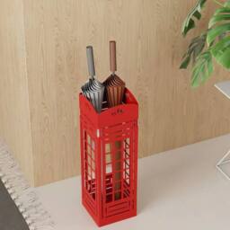 KORVIXA Metal Umbrella Holder Free Standing in Red - Size: 900mm - thumbnail 4