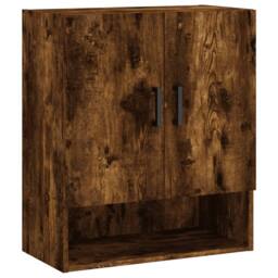 Berkfield Home Wall Cabinet Smoked Oak 60x31x70 cm Engineered Wood in Brown - Size: 60 x 31 x 70 cm - thumbnail 1