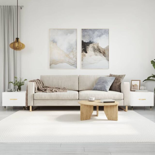 Berkfield Home Coffee Tables 2 pcs White 50x50x40 cm Engineered Wood - Size: 50 x 50 x 40 cm - image 1