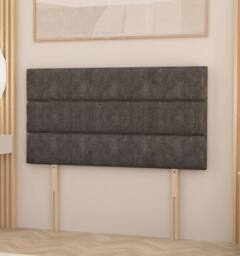 Somnior Chambery 2 Draw Divan Bed Frame with Headboard Tweed Fabric in Charcoal - Size: Double - thumbnail 3