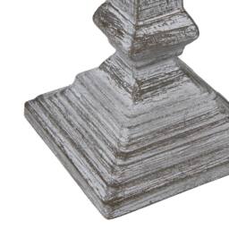 Wyld Haus Collioure White Washed Wooden Pedestal Table Lamp Cream Linen Shade in Grey - Size: 10 inches - thumbnail 7