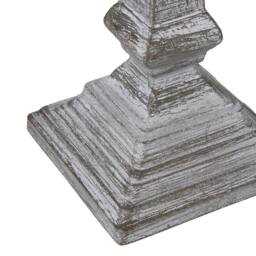 Wyld Haus Collioure White Washed Wooden Pedestal Table Lamp Cream Linen Shade in Grey - Size: 10 inches - thumbnail 6