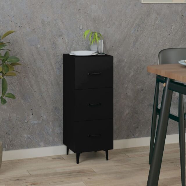 Berkfield Home Sideboard Black 34.5x34x90 cm Engineered Wood - image 1