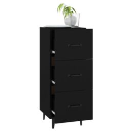 Berkfield Home Sideboard Black 34.5x34x90 cm Engineered Wood - thumbnail 4
