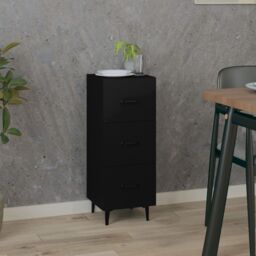 Berkfield Home Sideboard Black 34.5x34x90 cm Engineered Wood - thumbnail 1