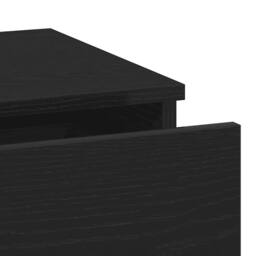 Berkfield Home Bedside Cabinet Black Oak 40x35x65 cm Engineered Wood - Size: 40 x 35 x 65 cm - thumbnail 9