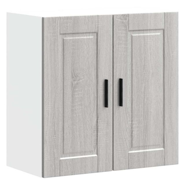 Berkfield Home Kitchen Wall Cabinet Porto Grey Sonoma Engineered Wood - image 1