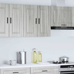 Berkfield Home Kitchen Wall Cabinet Porto Grey Sonoma Engineered Wood - thumbnail 2