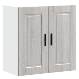Berkfield Home Kitchen Wall Cabinet Porto Grey Sonoma Engineered Wood - thumbnail 1