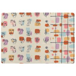 Benjamin Tate Design Leaves & Flowers, Abstract Shapes Designer Rug in Natural - Size: Large - thumbnail 1