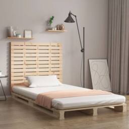Berkfield Home Wall Headboard 141x3x91.5 cm Solid Wood Pine in Light Brown - thumbnail 2