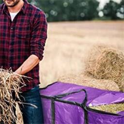 Nordara Hay Straw Bale Storage Bag in Purple - Size: 600mm - thumbnail 3