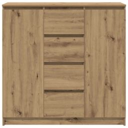 Berkfield Home Sideboard with Drawers Artisan Oak 100.5x35x98.5 cm Engineered Wood in Brown - thumbnail 6