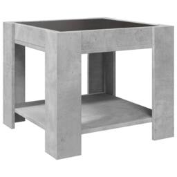 Berkfield Home Coffee Table with LED Concrete Grey 53x53x45 cm Engineered Wood - Size: 53 x 53 x 45 cm - thumbnail 8